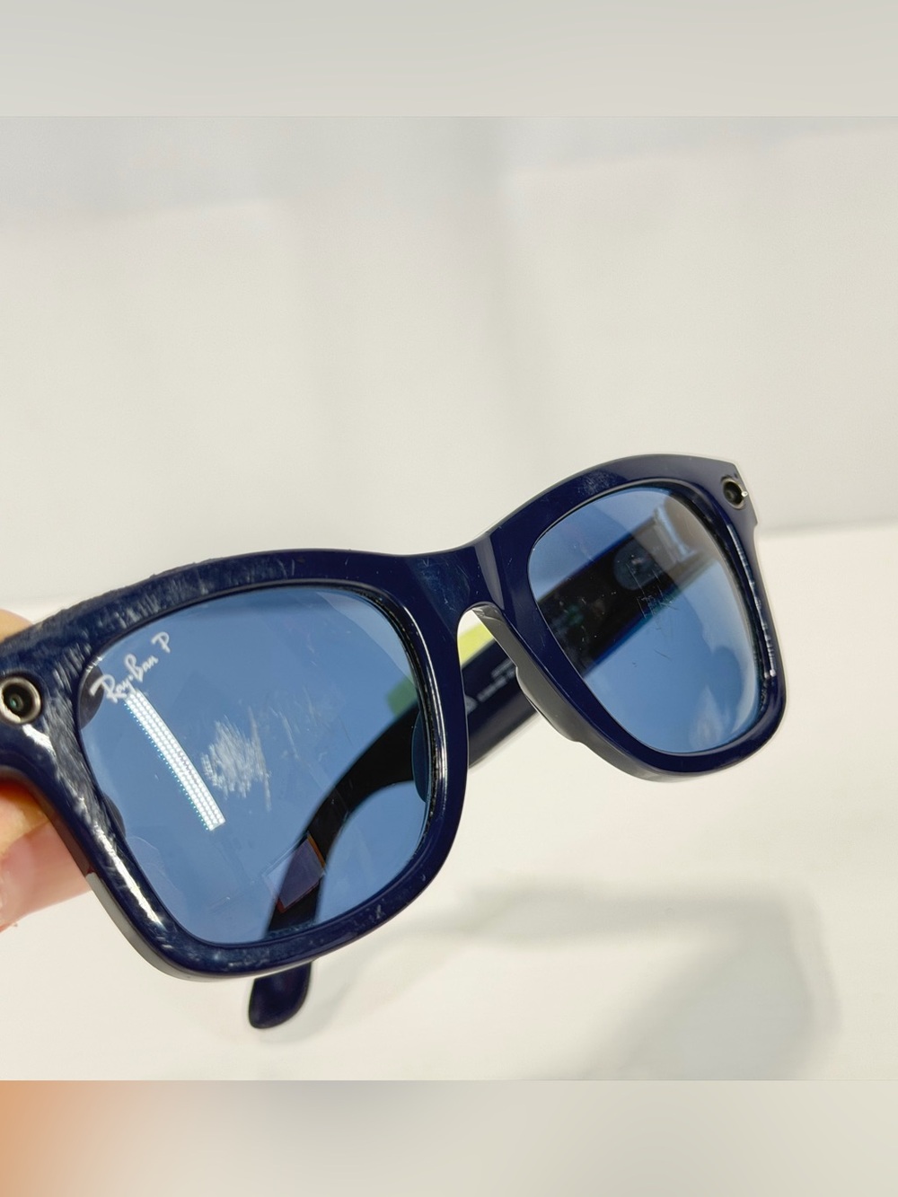 Ray-Ban Black Frame Blue Lens Sunglasses - Picture 6 of 9